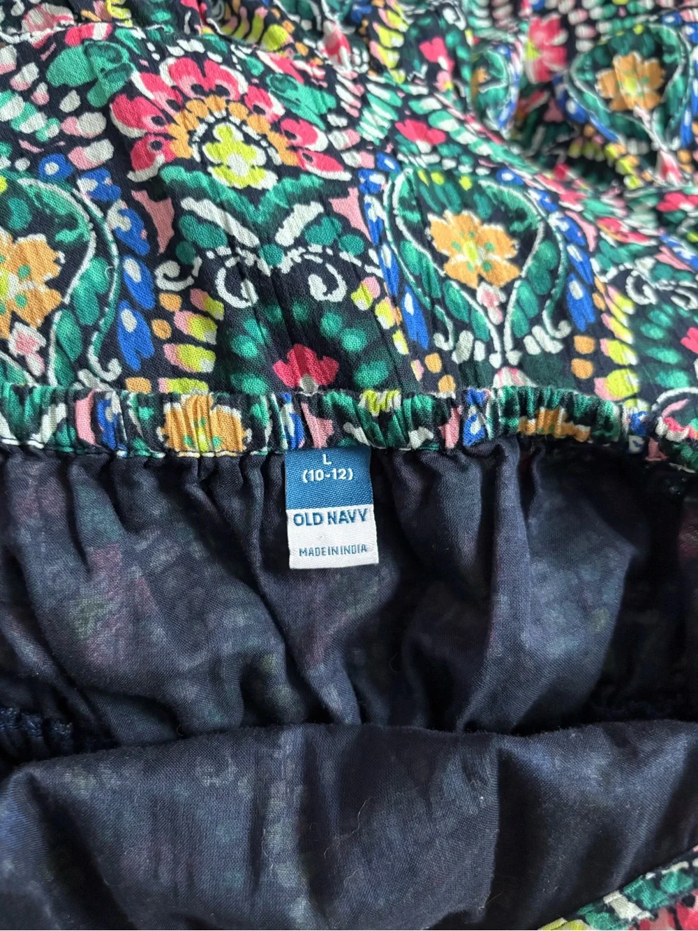Old Navy Midi Dress Fit Flare Colorful Halter Neck Girls L NWT Boho Cottage